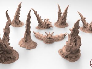 portada terreno orgánico alienígena para wargames · Terreno alienígena · 8 piezas