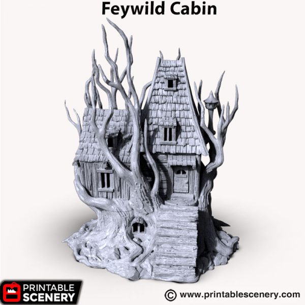 portada cabaña en árbol para escenografía · Cabaña Feywild · Shadowfey