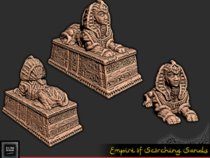 portada estatua de esfinge para escenografía fantástica · Estatua de esfinge