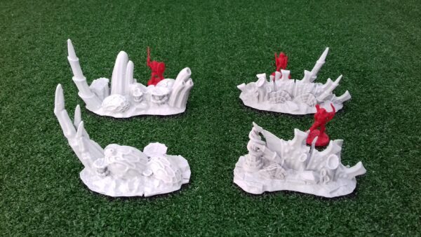 obstáculos alienígenas para wargames · Obstáculos alienígenas · Tulipa Evolved