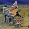 portada casa de dos plantas en ruinas para escenografía · Casa de dos plantas en ruinas