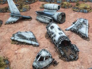 restos de avión para escenografía · Avión estrellado · Wasteworld