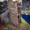 portada torre de asedio para escenografía medieval · Torre de asedio medieval