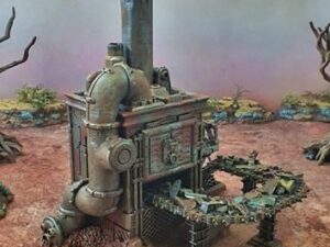 portada torre de reciclaje para escenografía sci-fi · Torre de reciclaje