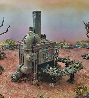 portada torre de reciclaje para escenografía sci-fi · Torre de reciclaje