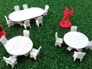 portada mesas y sillas para escenografía de fantasía · Mesas y sillas de fantasía