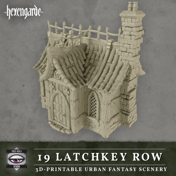 Casa medieval para escenarios urbanos · Casa Latchkey Row · Hexengarde