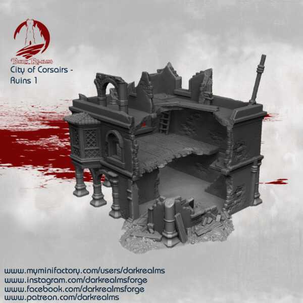 casa portuaria derruida · Edificio 1 en ruinas · City of Corsairs