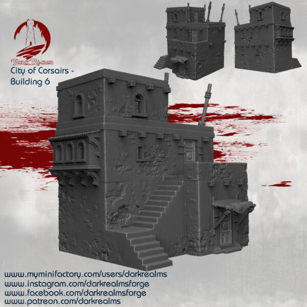 portada_edificio_6_city_of_corsairs casa corsaria con escalera exterior · Edificio 6 · City of Corsairs