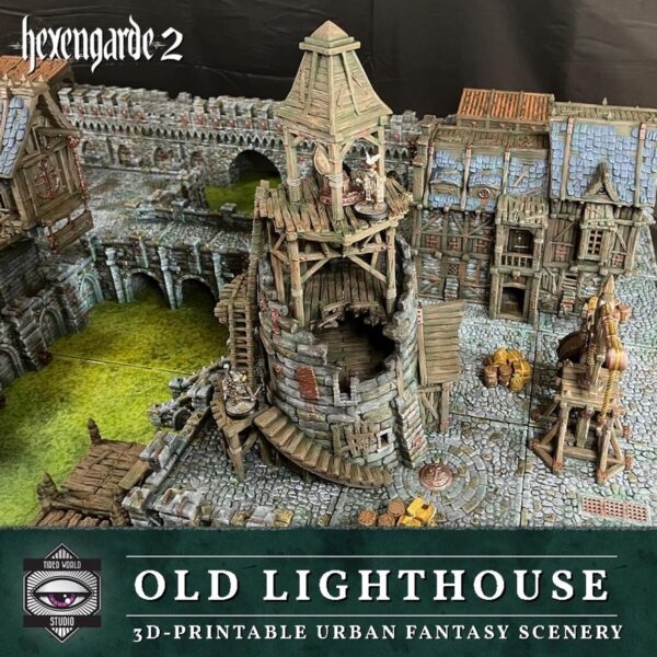 Faro antiguo para mesas de fantasía · Faro antiguo · Hexengarde