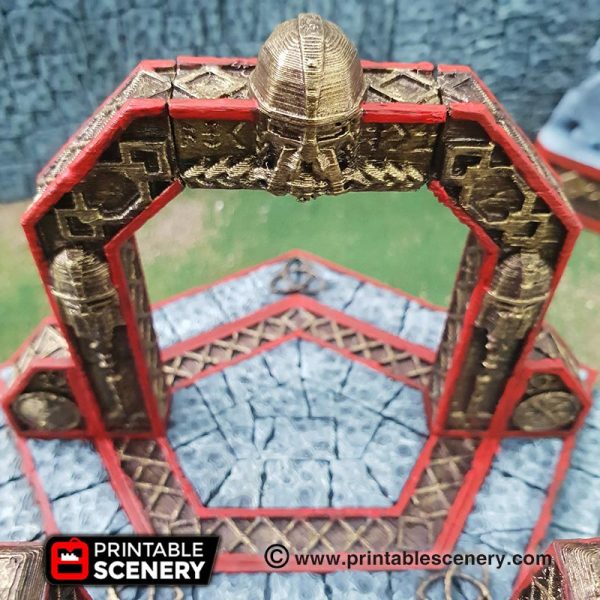 portal enano para escenografía · Portal enano con escaleras